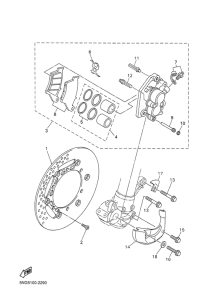 WR400F Передний суппорт