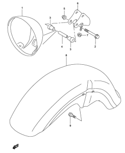 GZ125 Фара головного света