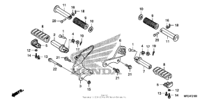 VT750C2 Подножки