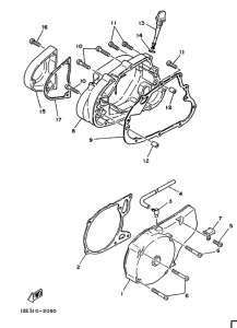 TY125 Крышка картера двигателя