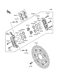ZX1000 Передний тормоз