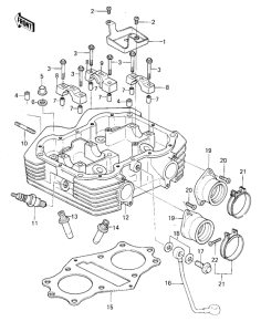 KZ400 Головка цилиндров