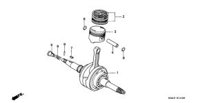CN250 Crankshaft / piston