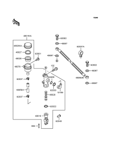 KLE400 Задний торм цилиндр