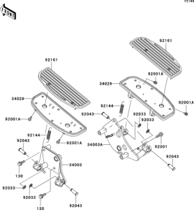 VN800 Подножки