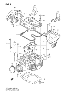 VZR1800 Задняя головка цилиндров