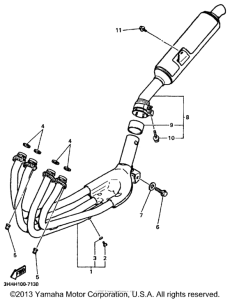 FZR600RKC Выхлопная система