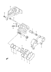 RM250 Задний суппортs