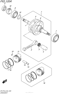 DR-Z70 Коленвал