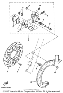 XT350S Front brake - caliper