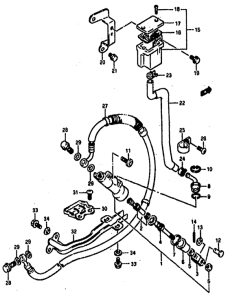 DR800 Задний тормозной цилиндр