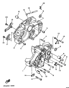 TDR125 Картер двигателя