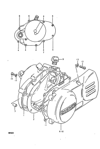 RM50 Crankcase cover ass`y  (v