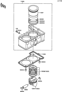 EX250 Цилиндр и поршни