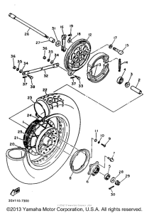 XV535TC Переднее колесо