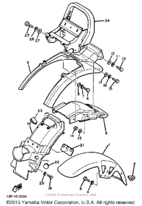XS400K Крыло переднее и задние