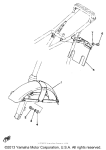 TZ350E Front fender - rear fender