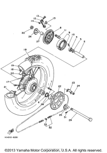 XT225M Переднее колесо