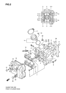 DL650 (ABS) Передняя головка цилиндров