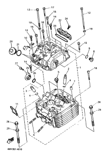 XTZ660 (35.3KW) Головка цилиндров