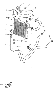 YQ50 Radiador . manguela