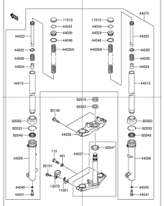 DR-Z110 Вилка передней оси