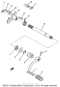 TT500D Вал переключения