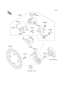 KLE650 Задний тормоз
