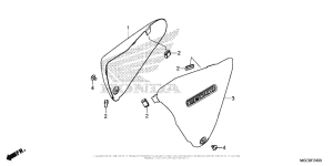 CB1100 (ABS) Боковые обтекатели