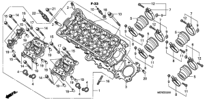 CBF600 (Naked) Головка цилиндров