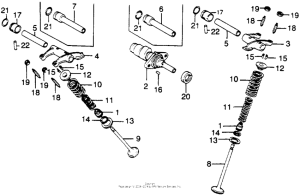 XL350 Распределительный вал и клапана
