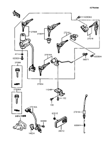 ZX400 Замок зажигания