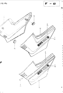 GSX400 Обтекатель задний