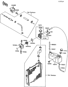 ZX1000 Radiator(reservoir)