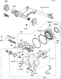 VN750 Drive shaft / final gear(1 / 2)