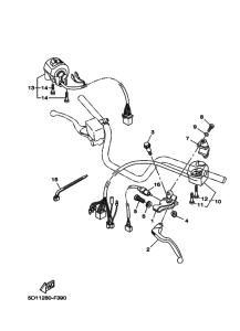 YBR250 Handle switch & lever