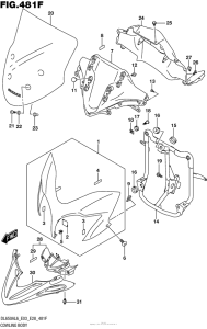 DL650 (ABS) Cowling Body (Dl650Xal6 E03)