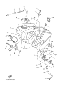 YZ250V Топливный бак