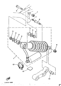 TY250R Задняя подвеска