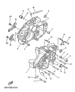 TDR125 Картер двигателя