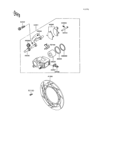 KL650 Передний тормоз