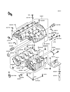 ZX900 Картер двигателя