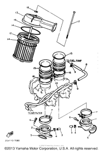 XV535T Воздушный фильтр