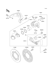 KX125 Задний тормоз