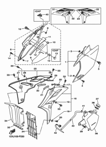 WR450F Боковые обтекатели
