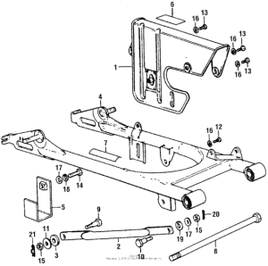 XR75 Swingarm + chain case