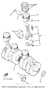 FZ600UC Коленчатый вал и Поршень