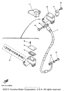 YZ250W Главный тормозной цилиндр
