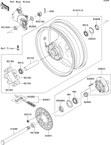 ZR1000 Заднее колесо и цепь