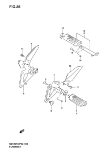 GS500 Подножки